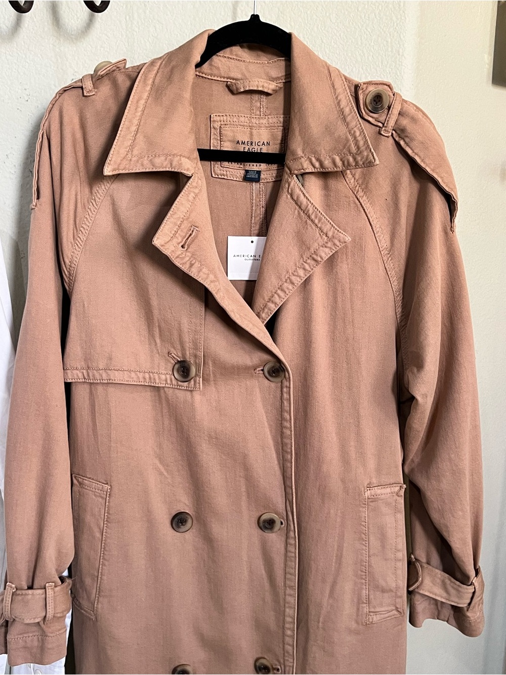 American Eagle Outfitters Double-Breasted Trench Coat - Picture 2 of 4